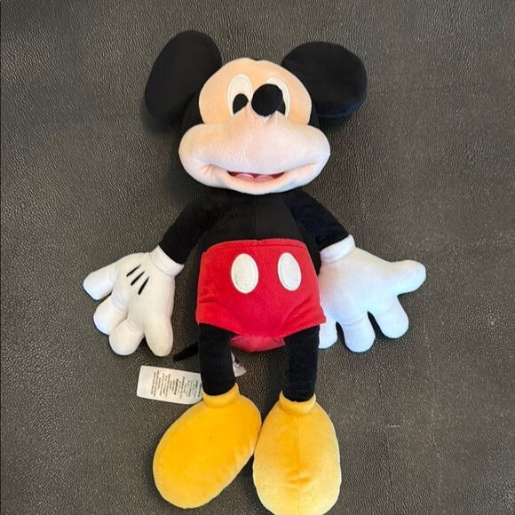 Disney Mickey Mouse Stuffed Animal Black and Red - Picture 1 of 8